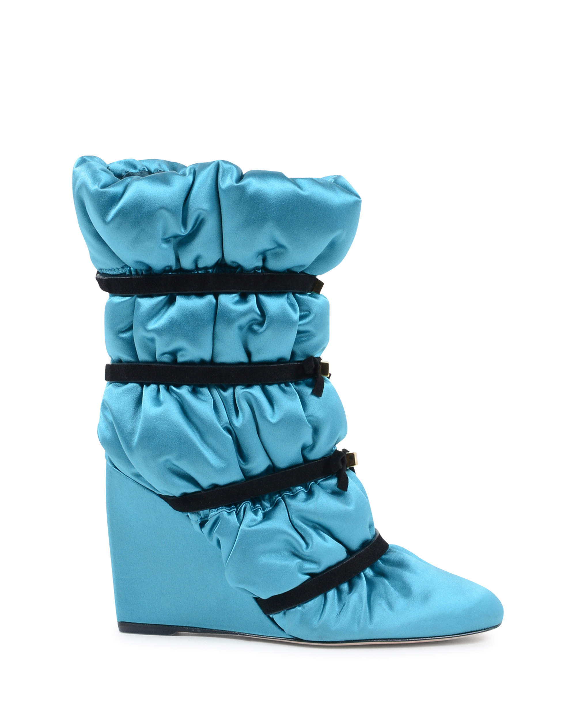 Stuart Weitzman - Bota corta para mujer, color azul claro, EDREDÓN