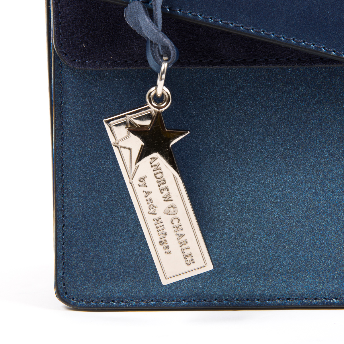 Andrew Charles Womens Handbag Blue RING