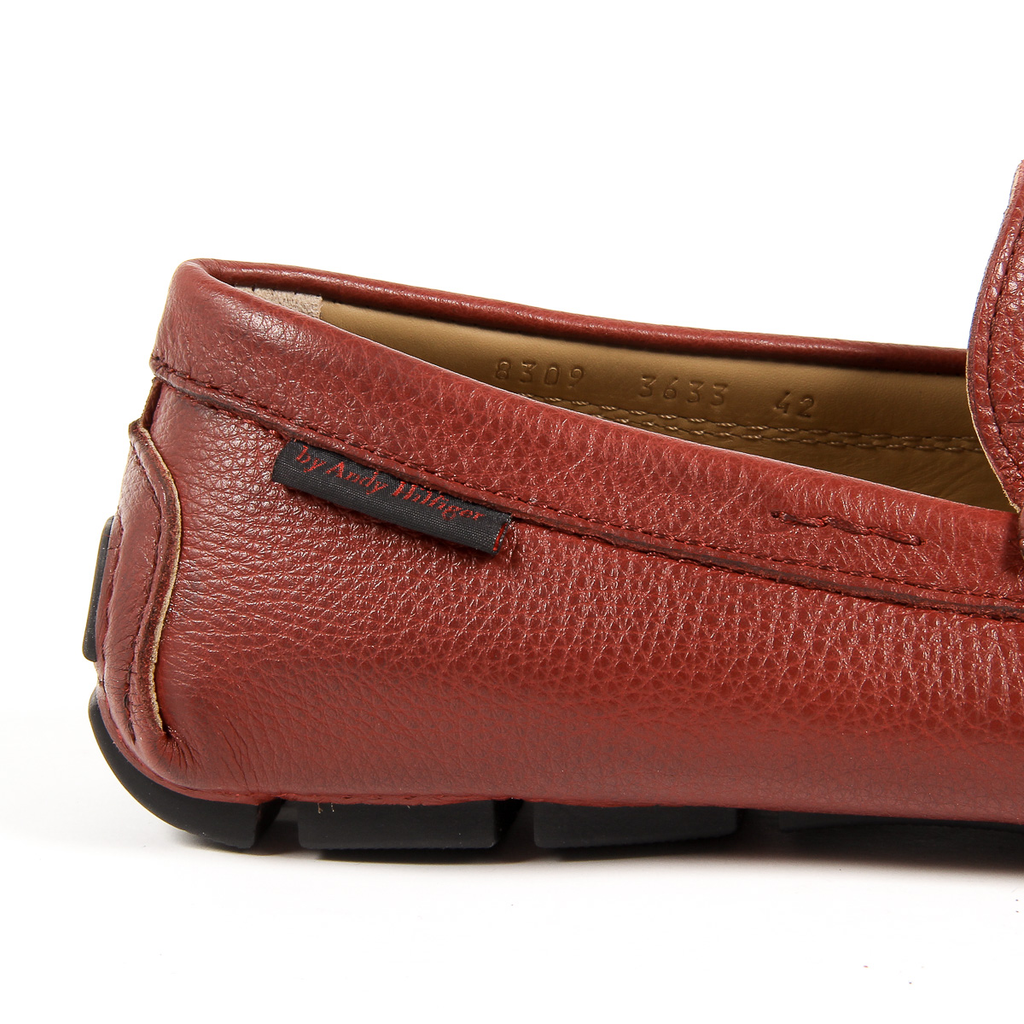 Mocasín Andrew Charles para hombre, color rojo oscuro, JACKSON