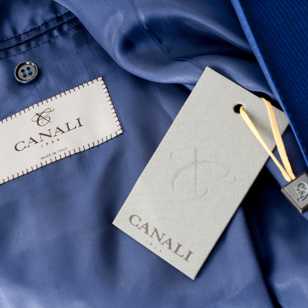 Canali Mens Suit Long Sleeves Blue