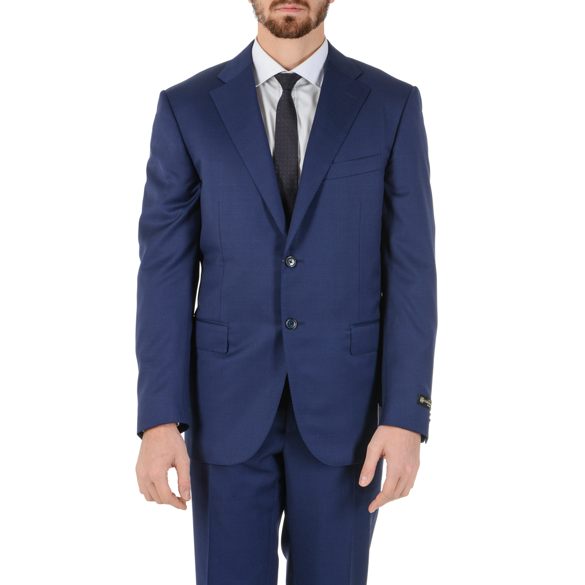 Corneliani Mens Suit Long Sleeves Blue Super 130's