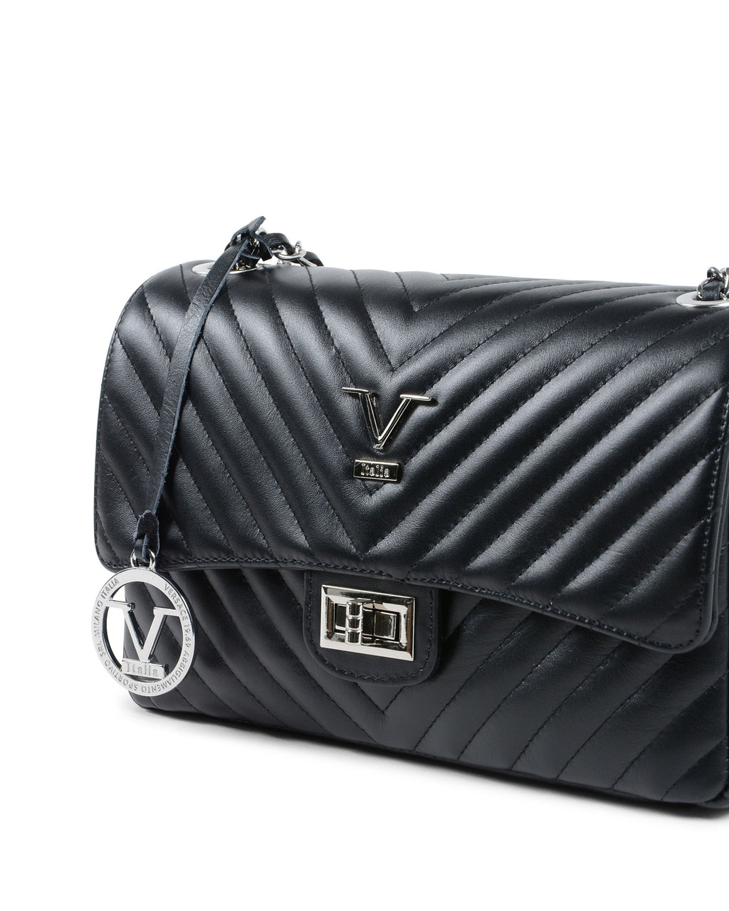 V Italia Womens Handbag Black V0116 KID NERO