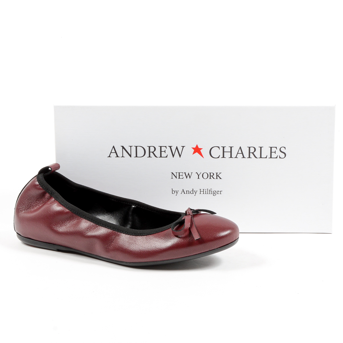 Andrew Charles Womens Soft Ballerina Bordeaux GWEN