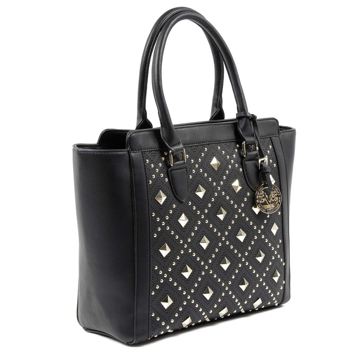 Bolso de mano para mujer V 1969 Italia negro ROBERTA