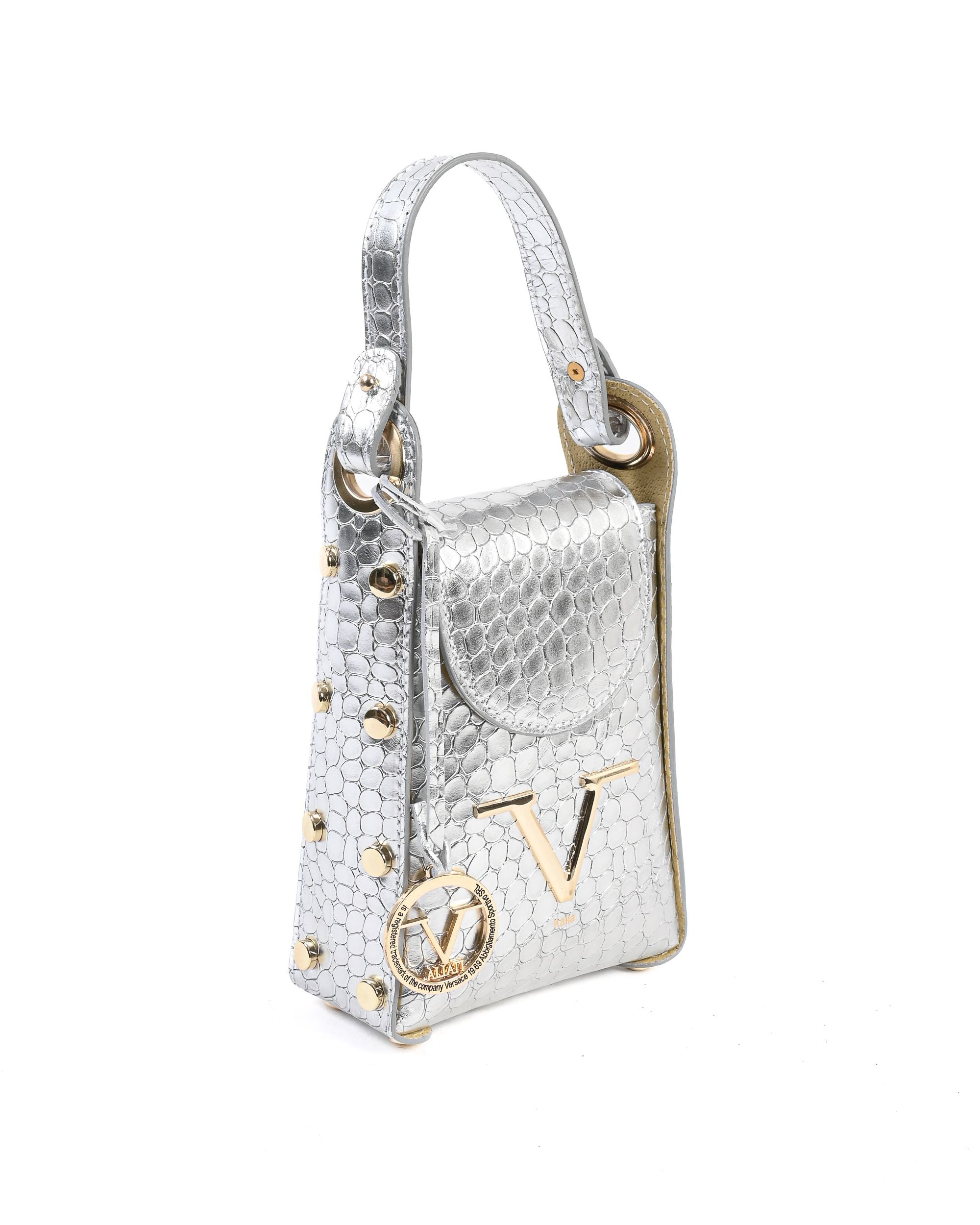 Minibolso V Italia para mujer plateado V16-COC-SLV
