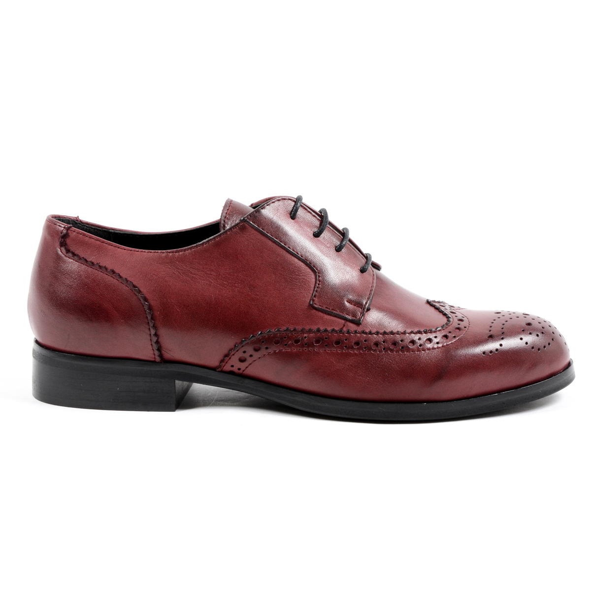 V 1969 Italia Zapato con cordones para mujer Burdeos SULLY