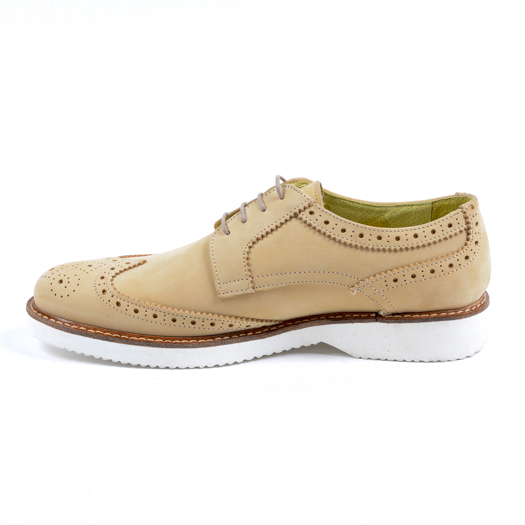 V 1969 Italia Zapatos Oxford Brogue para hombre Beige PEDRO