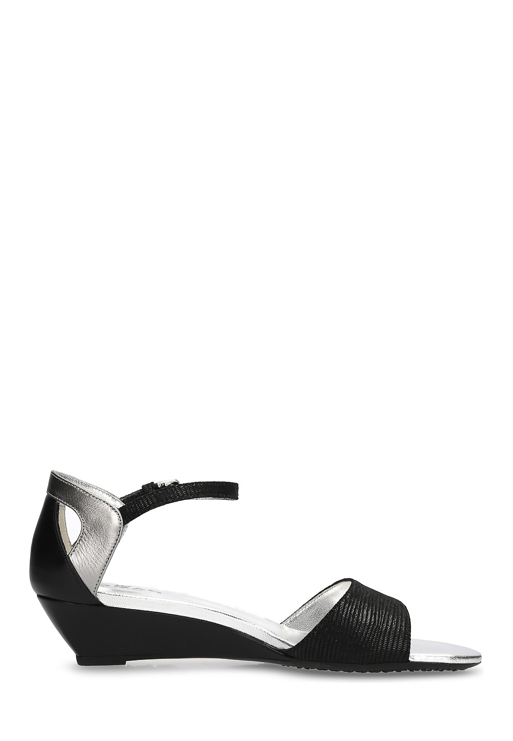 Sandalia de cuña Hogan para mujer, color negro, HXW2300N4106DB2885