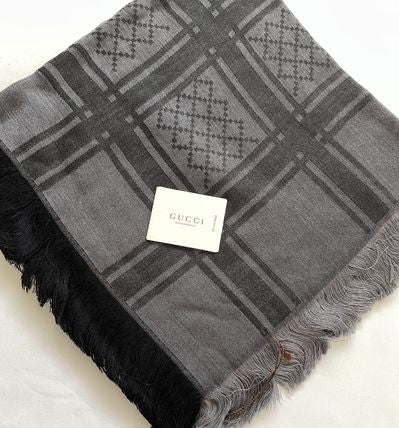 Bufanda Gucci para hombre 140x140 gris oscuro