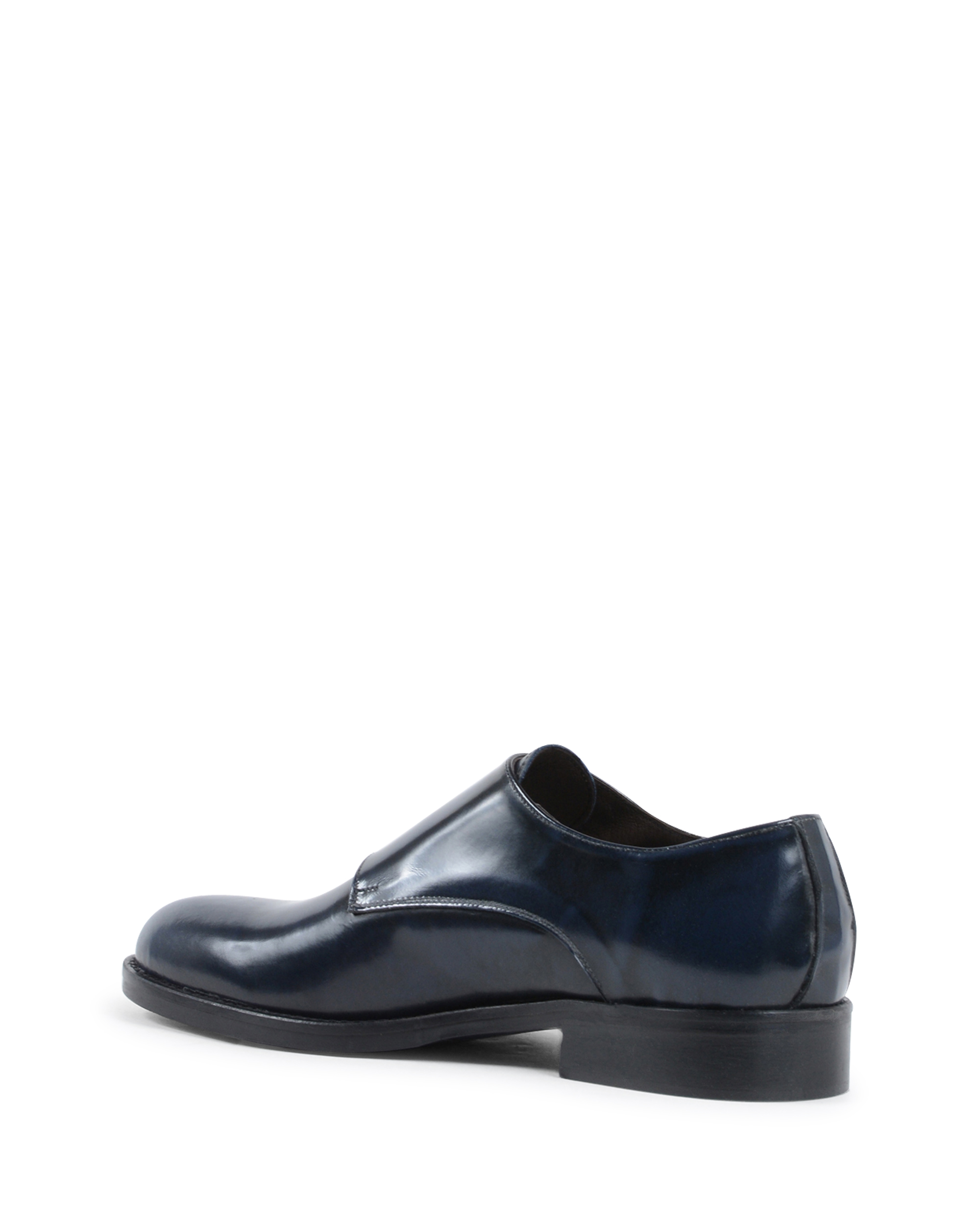 19V69 Italia Zapato de hombre con doble hebilla azul 1210 MP ABRASIVATO BLUE