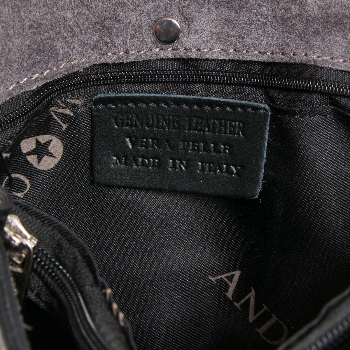 Andrew Charles Womens Handbag Silver RING