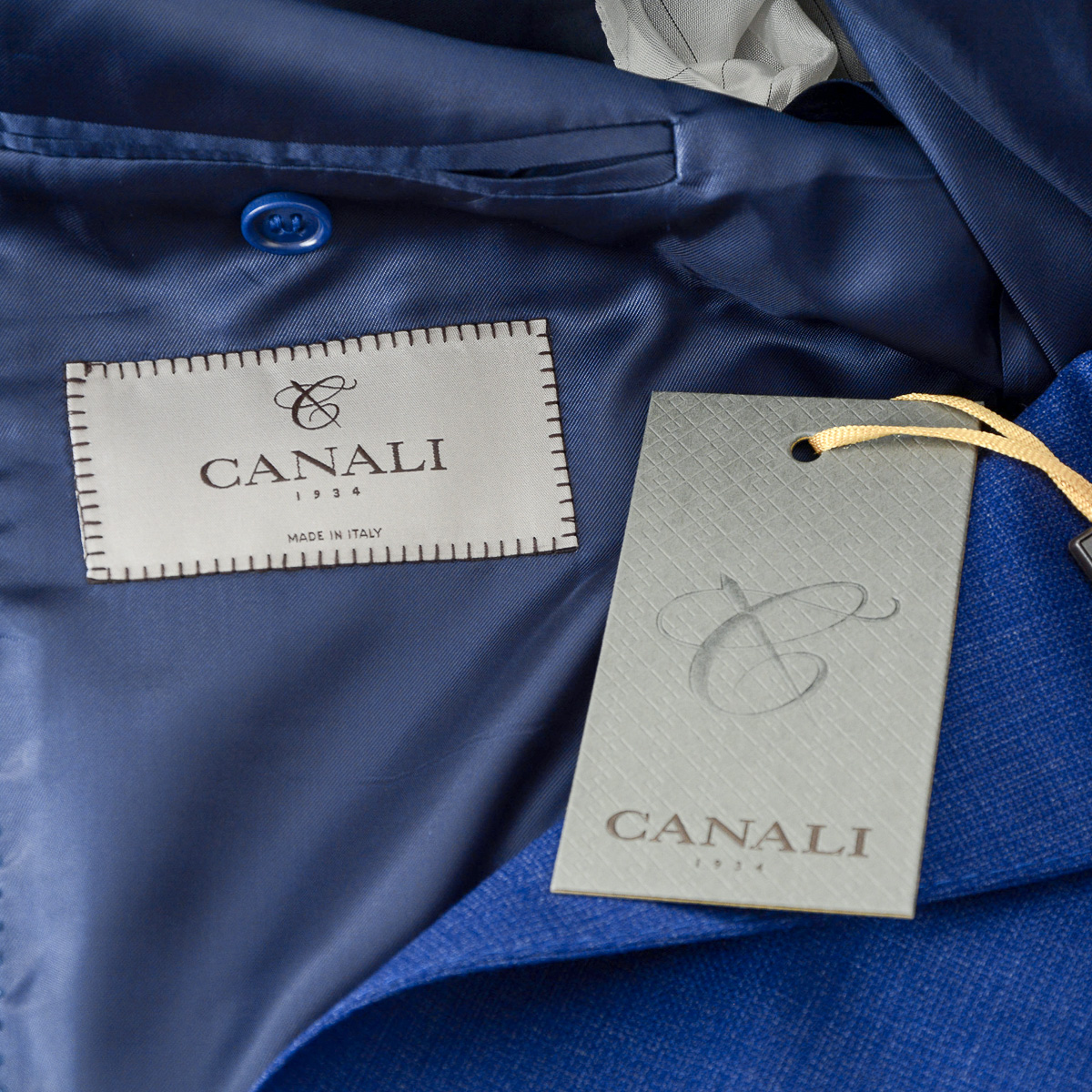 Canali Mens Suit Long Sleeves Blue
