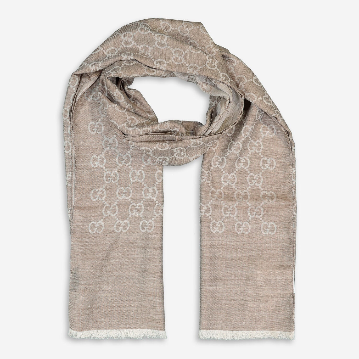 Bufanda Gucci para hombre 70x200 beige