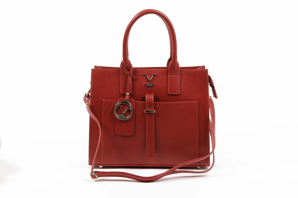 Bolso de mano para mujer V 1969 Italia V006 SAFFIANO ROJO