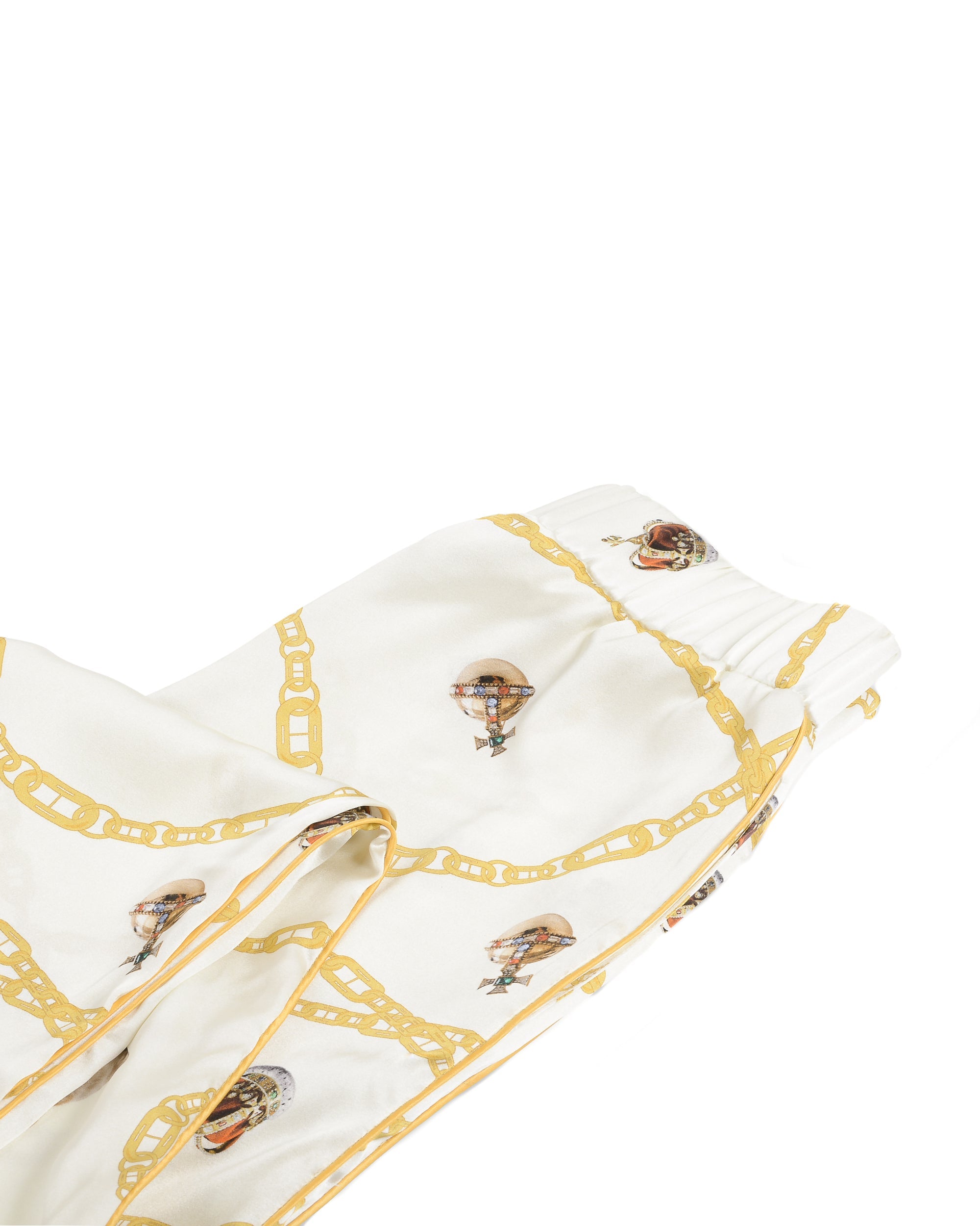 Pijama de seda Queen's Jubilee - Crema