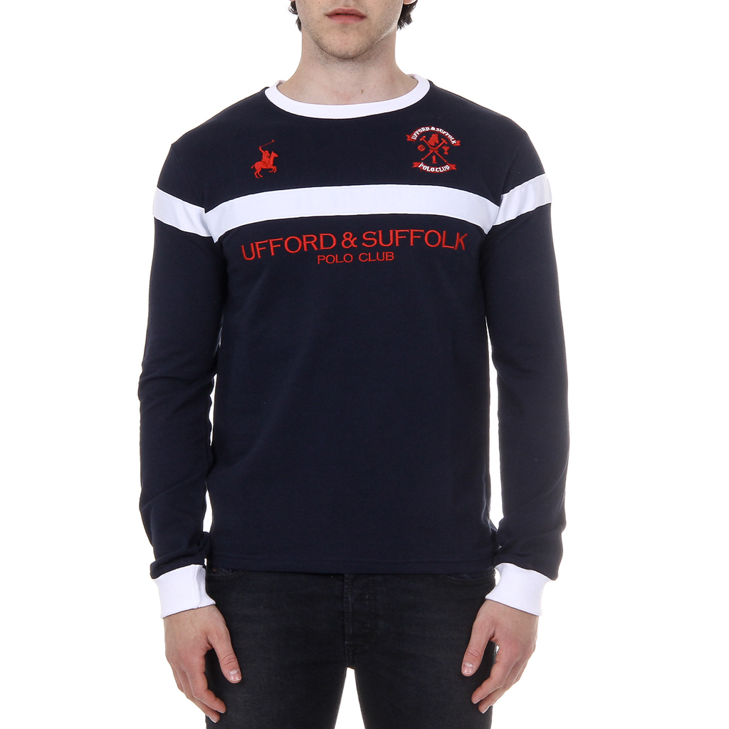 Suéter de hombre Ufford & Suffolk Polo Club de manga larga y cuello redondo