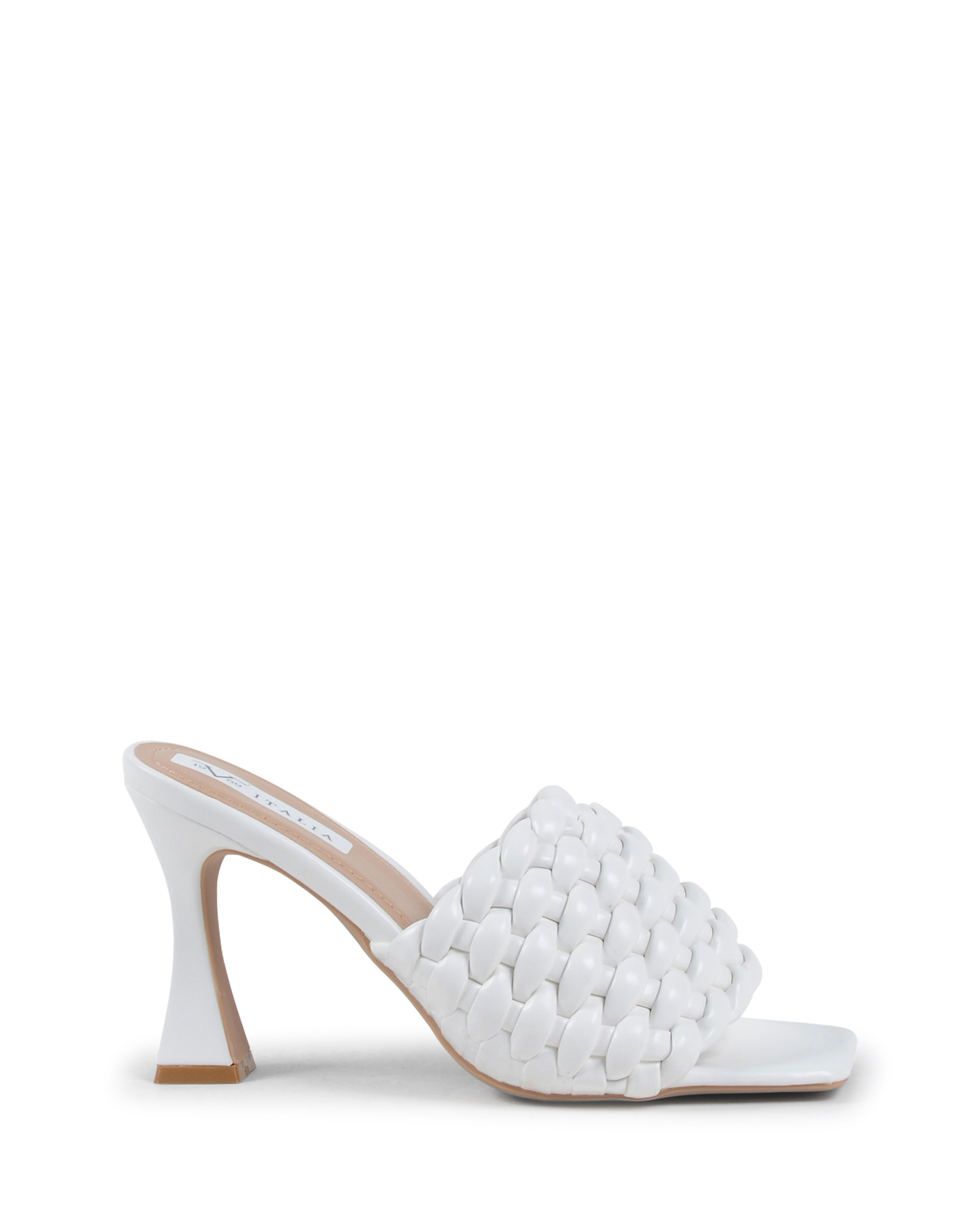 19V69 Italia Womens Mule Sandal White V8185 WHITE