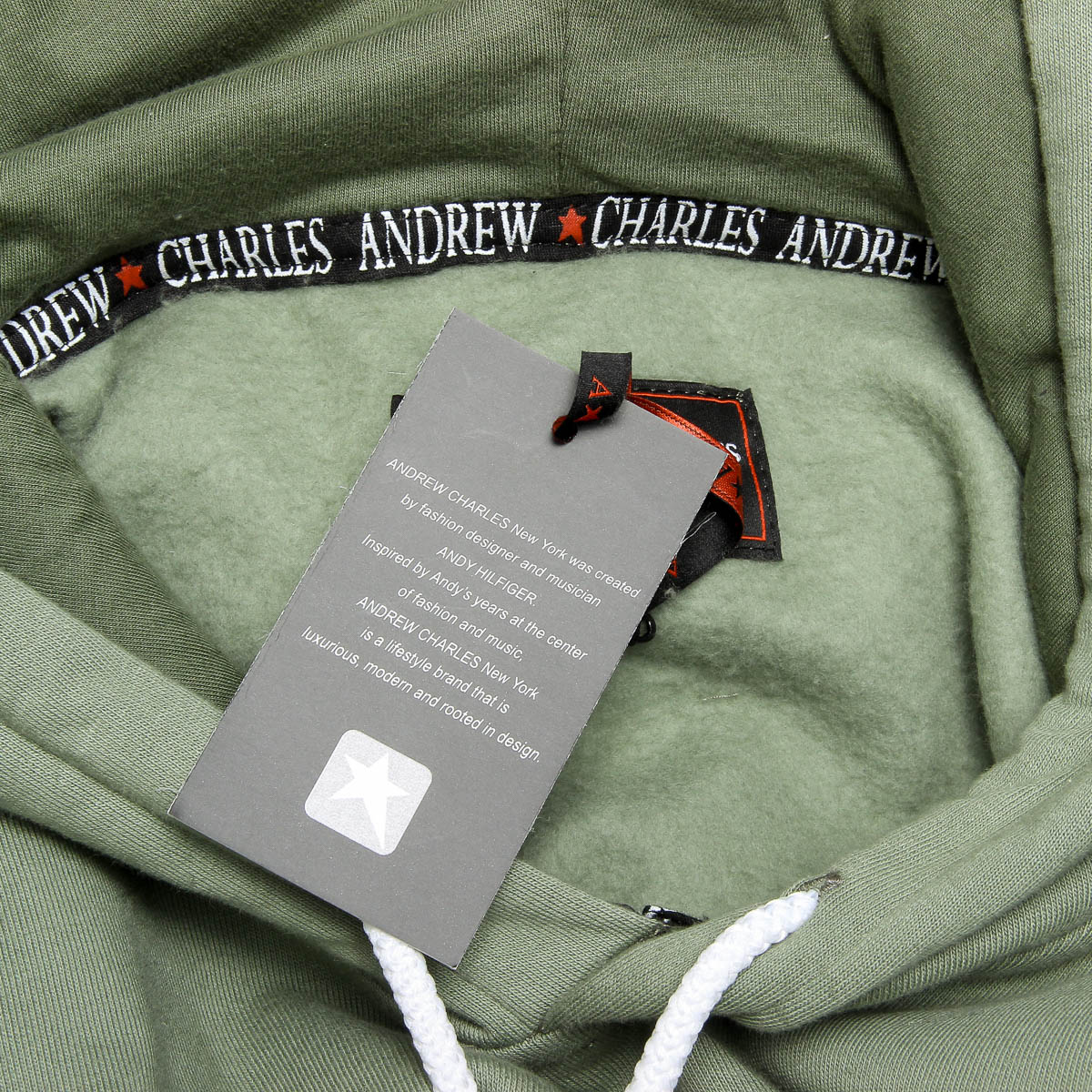 Sudadera con capucha Andrew Charles para hombre, manga larga, cuello redondo, verde FIFI