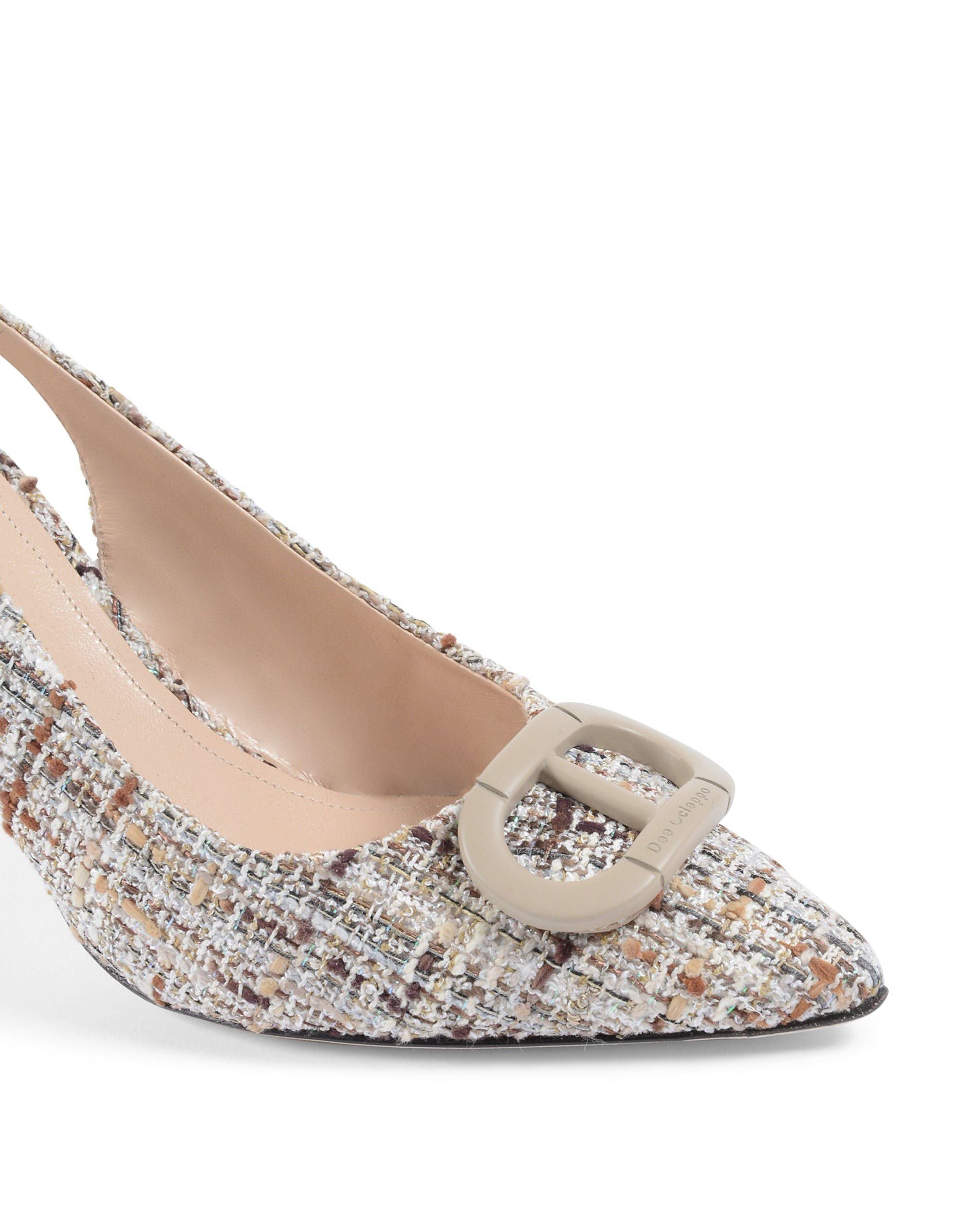 Slinky Boucle Slingback - Marrón