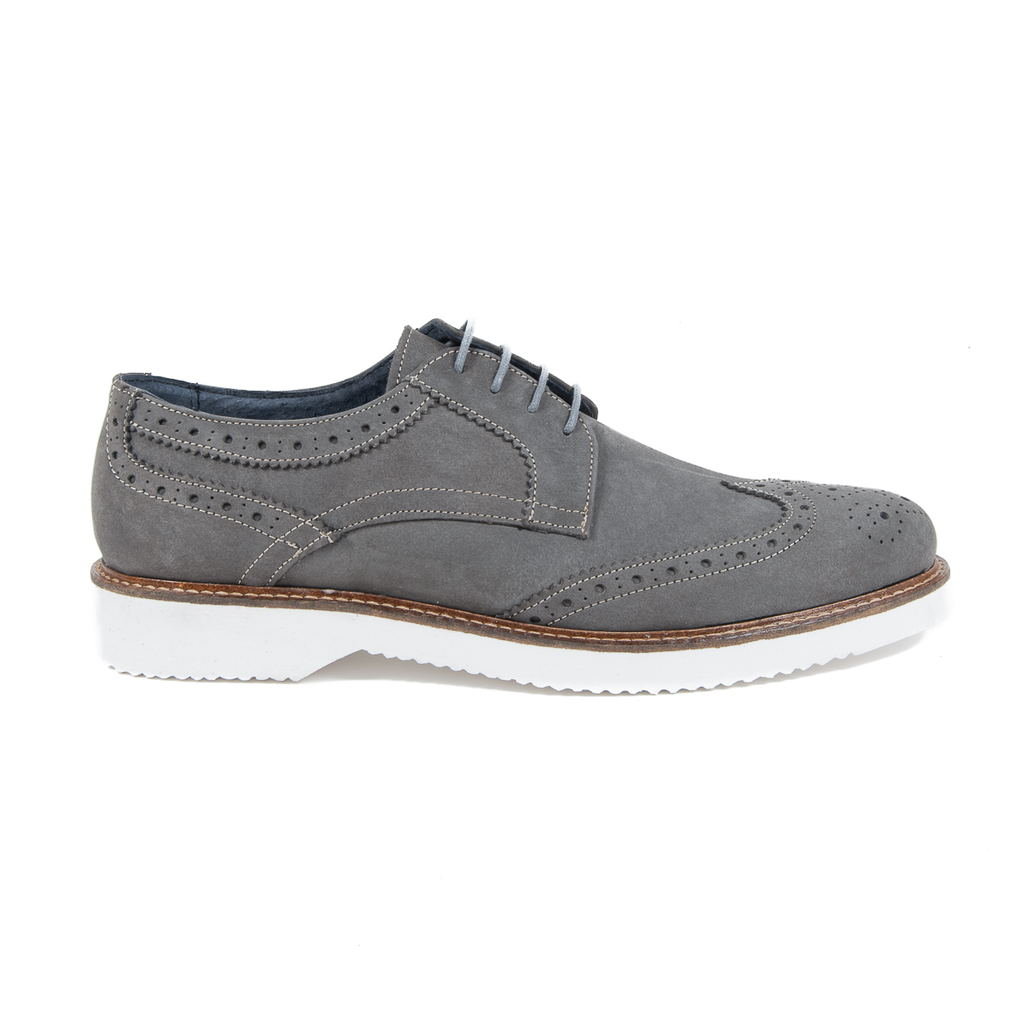 V 1969 Italia Zapato brogue para hombre gris oscuro HARRY 5141 NABUK VAR 8