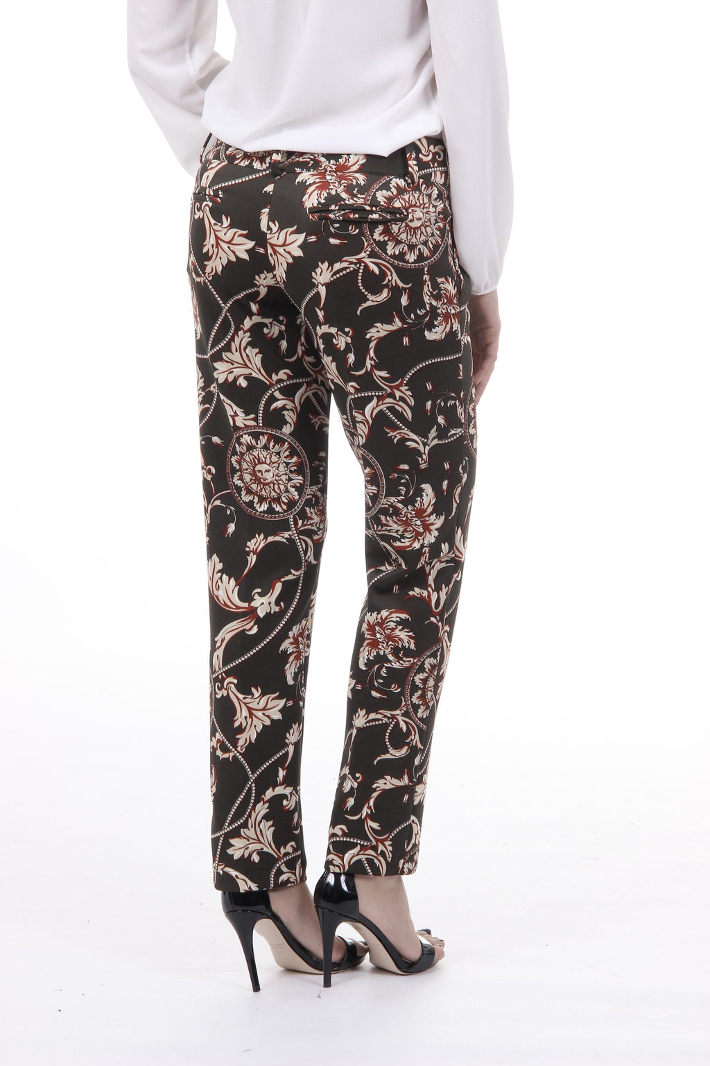 Pantalones de mujer V 1969 Italia PANTALONE CAPRI TESS. SCUBA CREPE FANT. 301