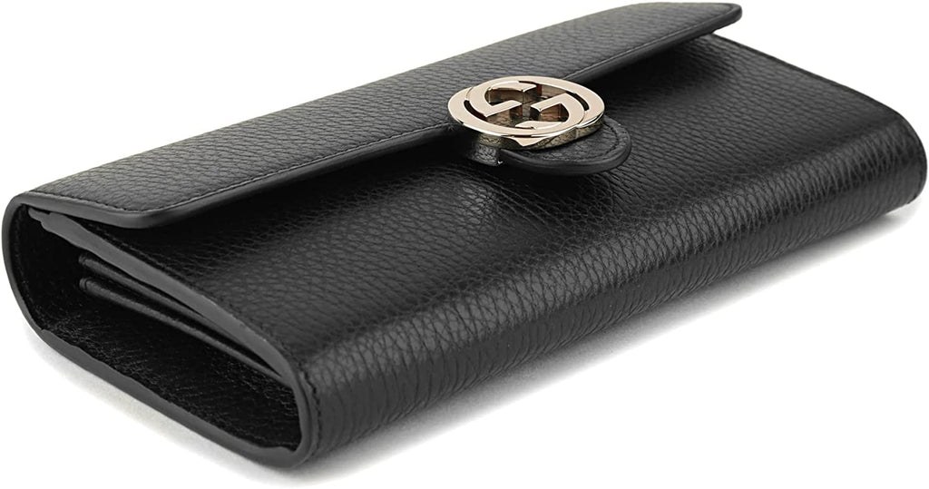 Cartera Gucci de piel entrelazada negra