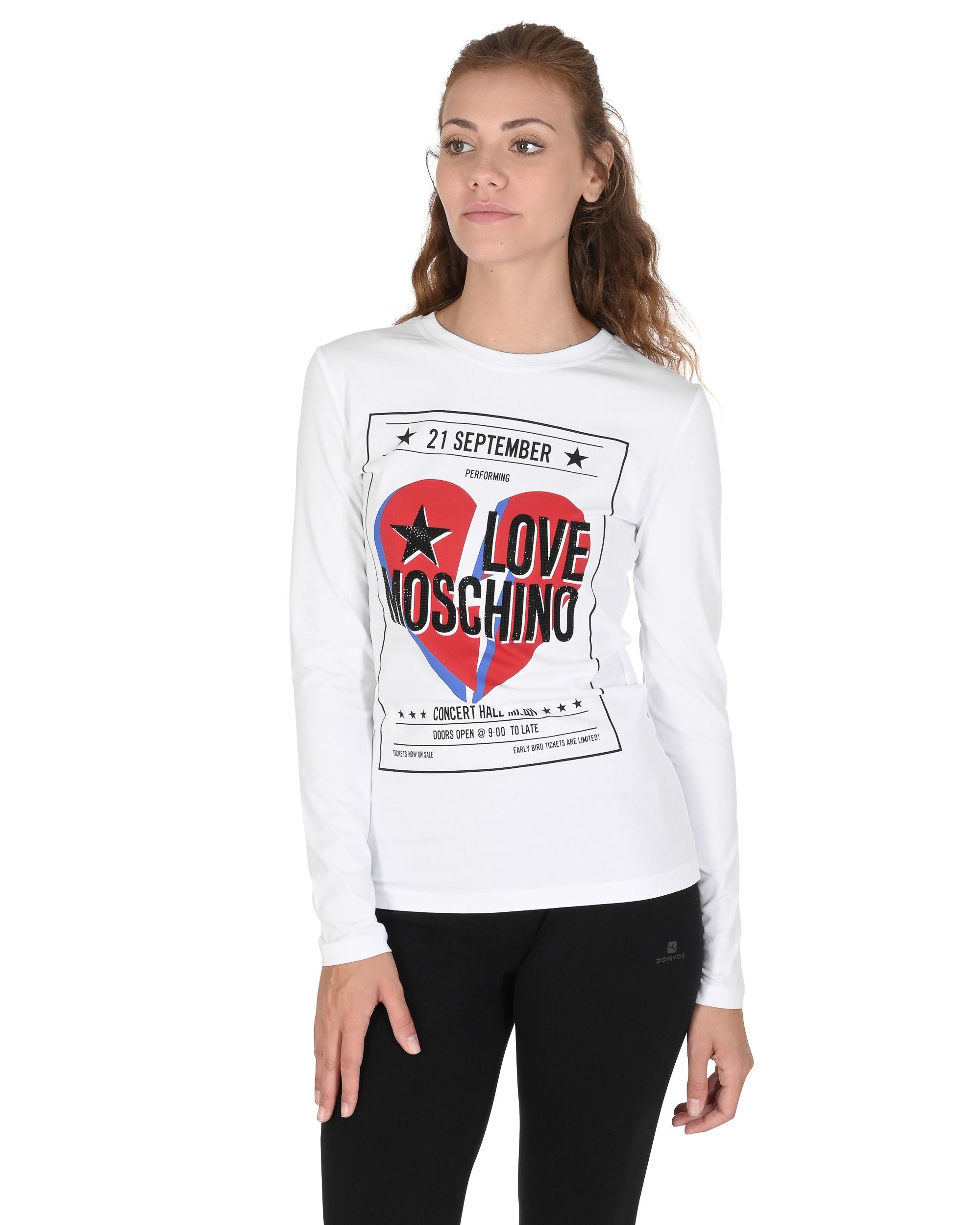 Camiseta Love Moschino para mujer W 4 G52 15 E 1951 A00 BLANCO ÓPTICO