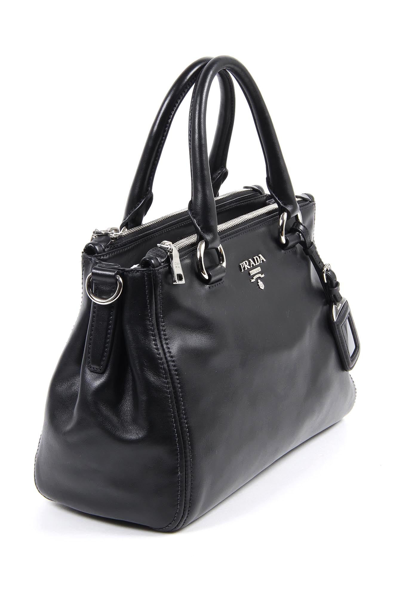 Bolso de compras Prada BN2866 Nero Soft Calf