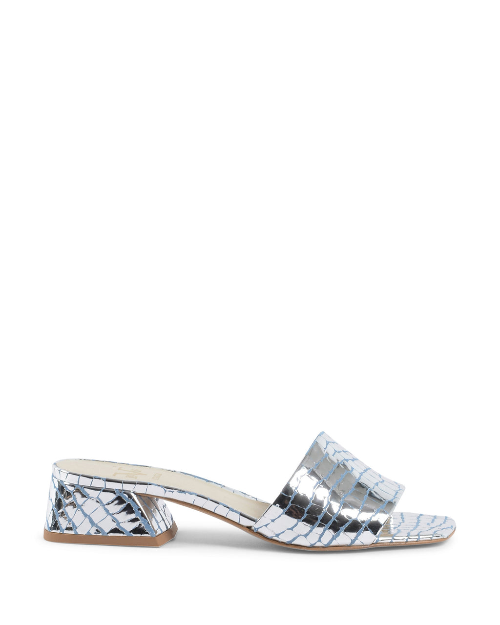 19V69 Italia Sandalia Mujer Plata NEPER PITONE CELESTE ARGENTO