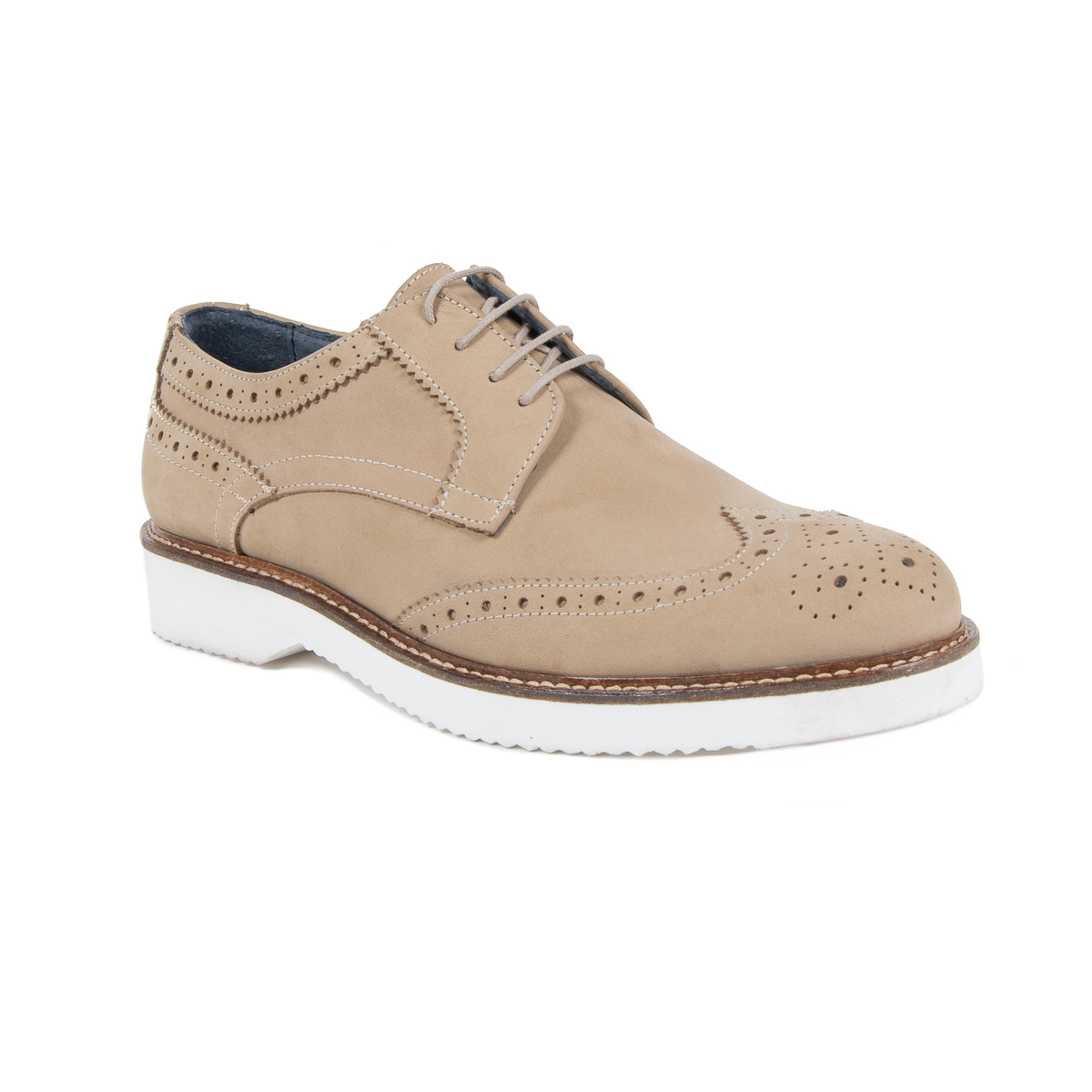 V 1969 Italia Zapato brogue para hombre Taupe HARRY 5141 NABUK VAR 1