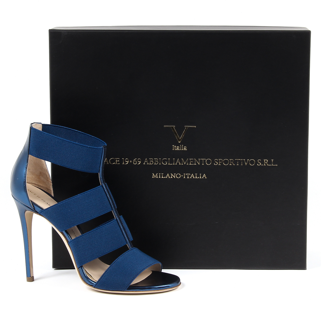 V 1969 Italia Womens Ankle Strap Sandal Blue ELSA