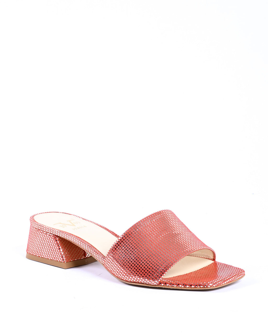 19V69 Italia Sandalia de mujer roja NEPER STAMP. LAM. ROSSO ORO
