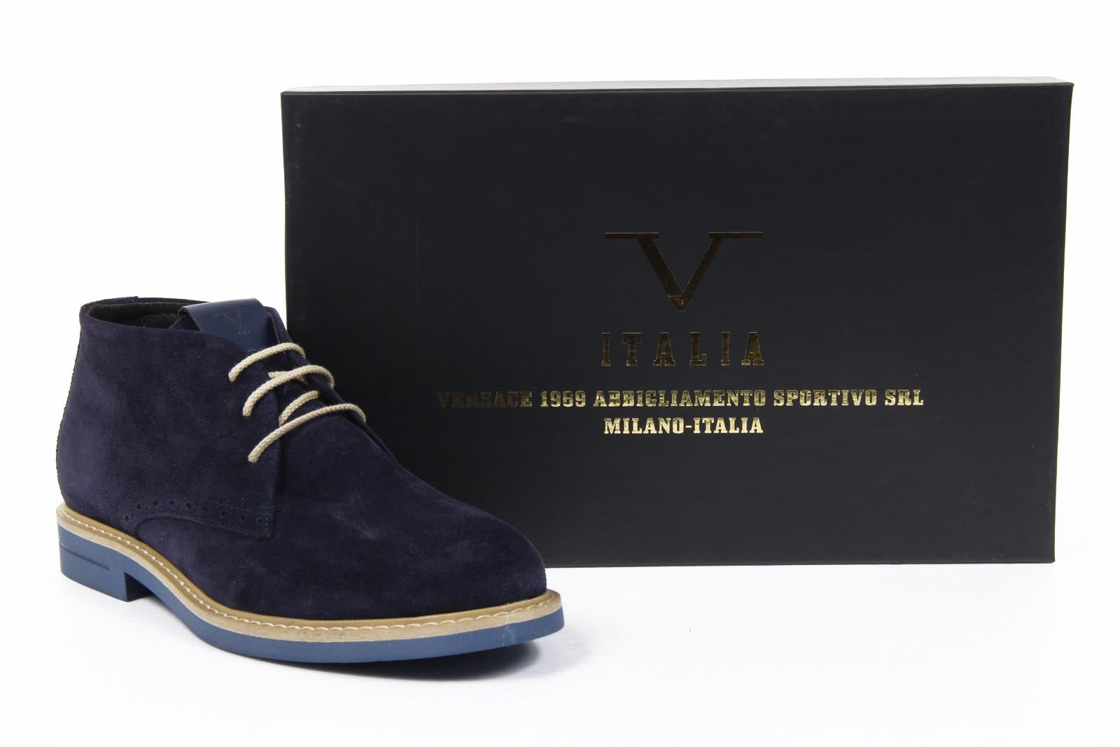 Botines para hombre V 1969 Italia 5156 CAMOSCIO NAVY