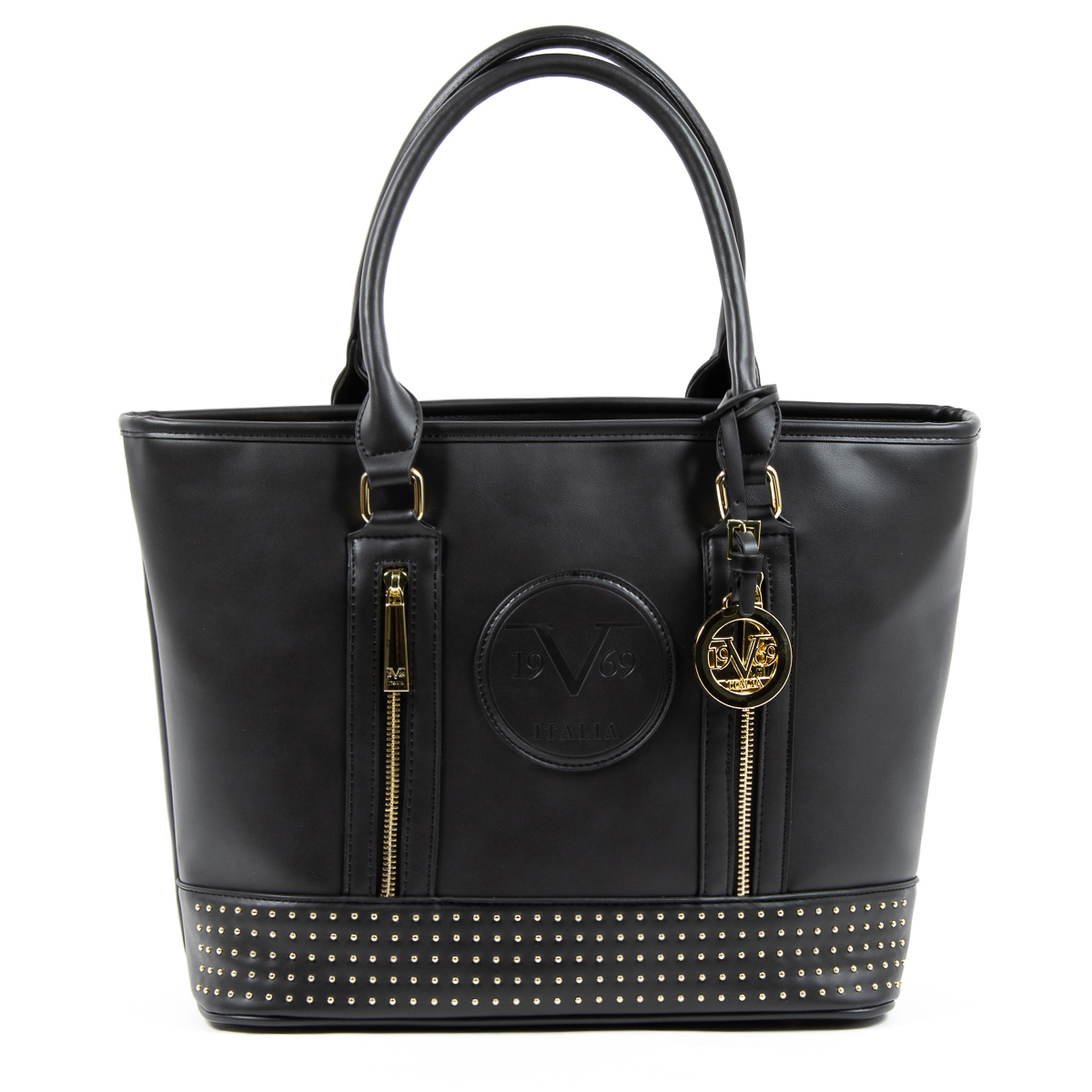 Bolso de mano para mujer V 1969 Italia AGATA negro