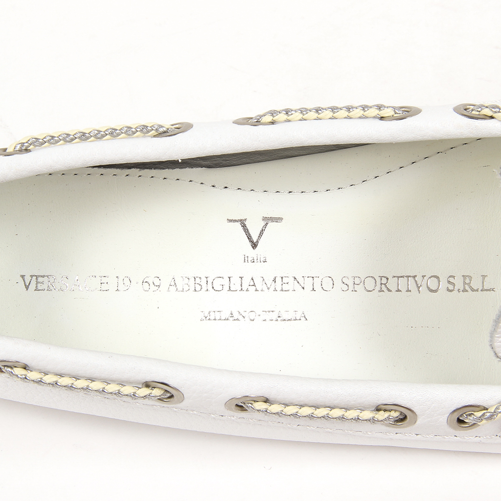 Mocasín V 1969 Italia para mujer blanco EMILIA
