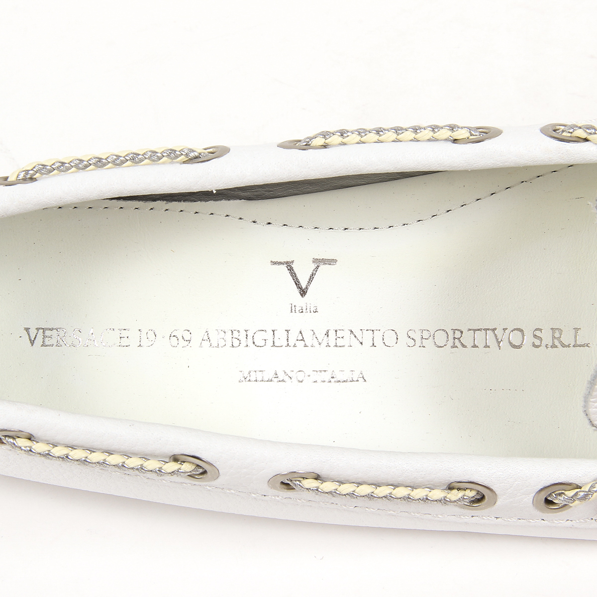 Mocasín V 1969 Italia para mujer blanco EMILIA
