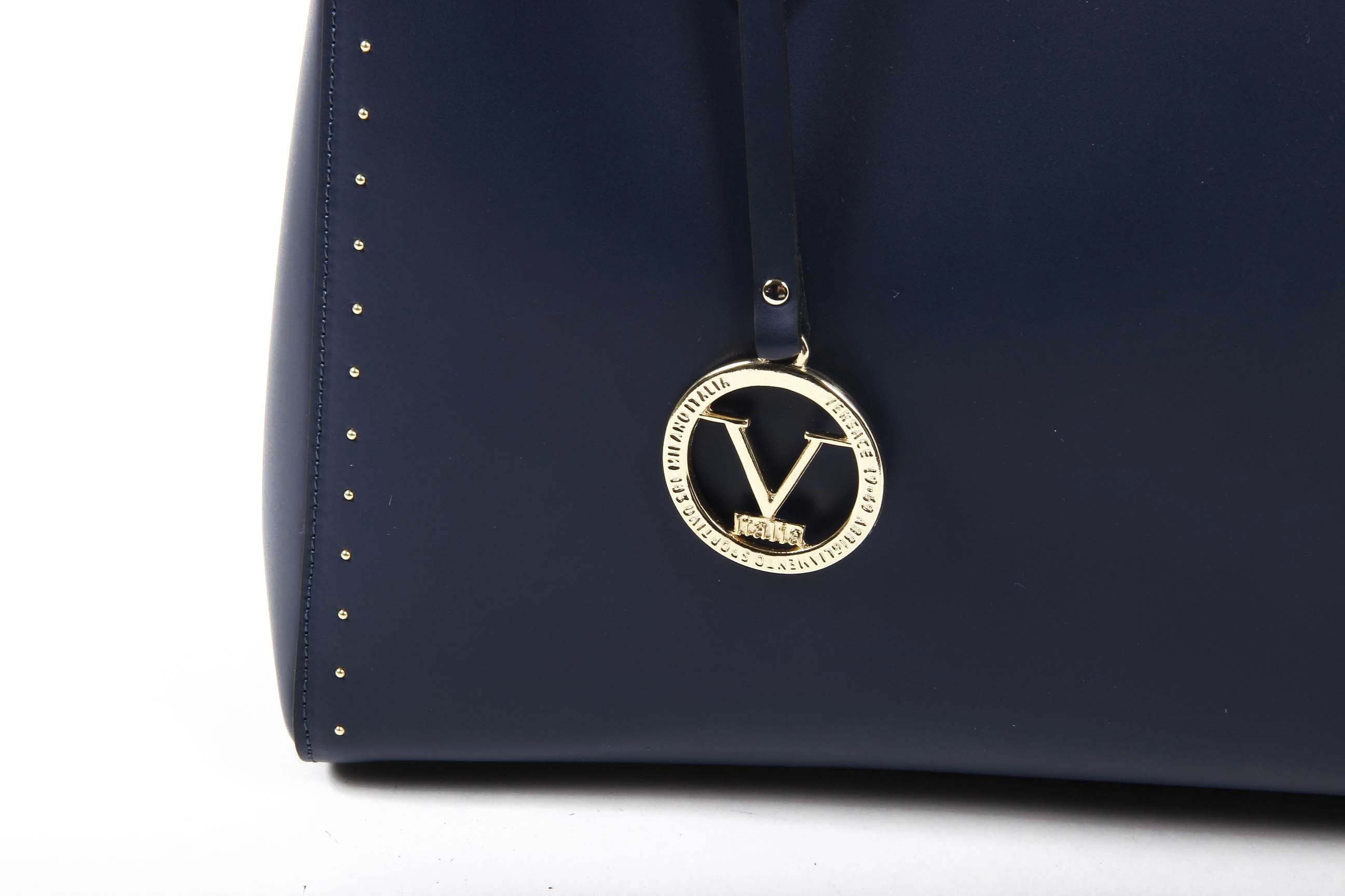 Bolso de mano para mujer V 1969 Italia G550-52 RUGA BLU