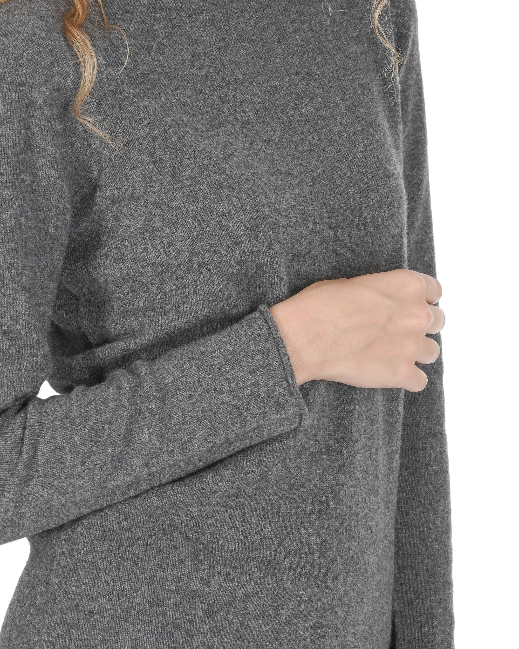 Suéter de cachemira con cuello barco para mujer de Crown of Edinburgh COE 0025 SMOG