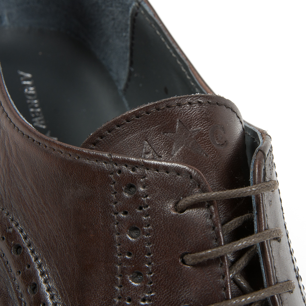 Andrew Charles - Zapatos brogue para hombre, color marrón oscuro, EDWIN