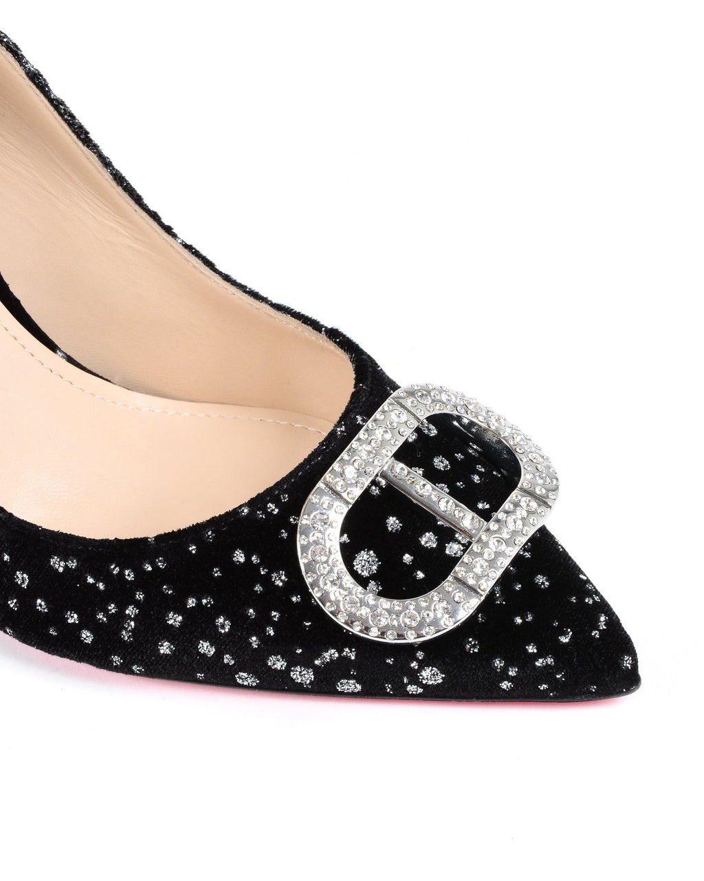 Zapatos de salón Guggenheim de terciopelo negro para fiesta de oficina