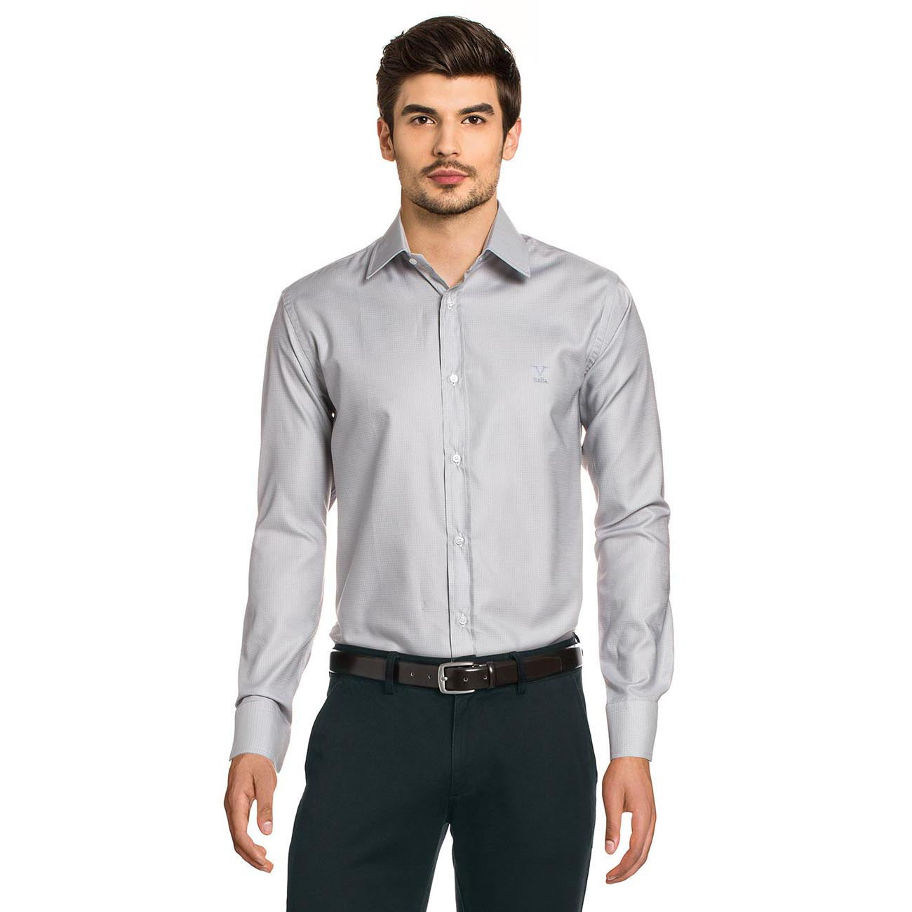 Camisa clásica moderna de corte V 1969 Italia para hombre, 377 ART. 05