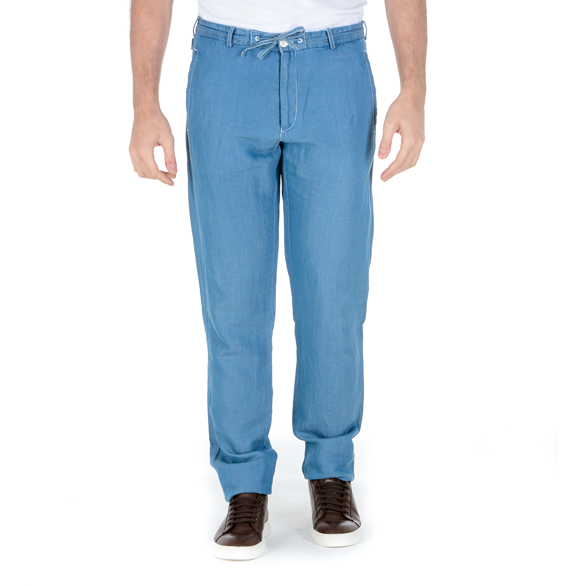 Armani Collezioni Mens Pants Light Blue