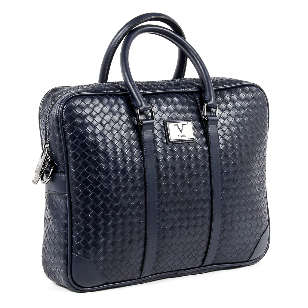 Bolso de mano para hombre V 1969 Italia azul EVAN
