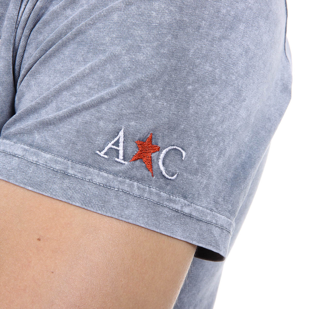 Andrew Charles Mens T-Shirt Short Sleeves V-Neck Grey ELI