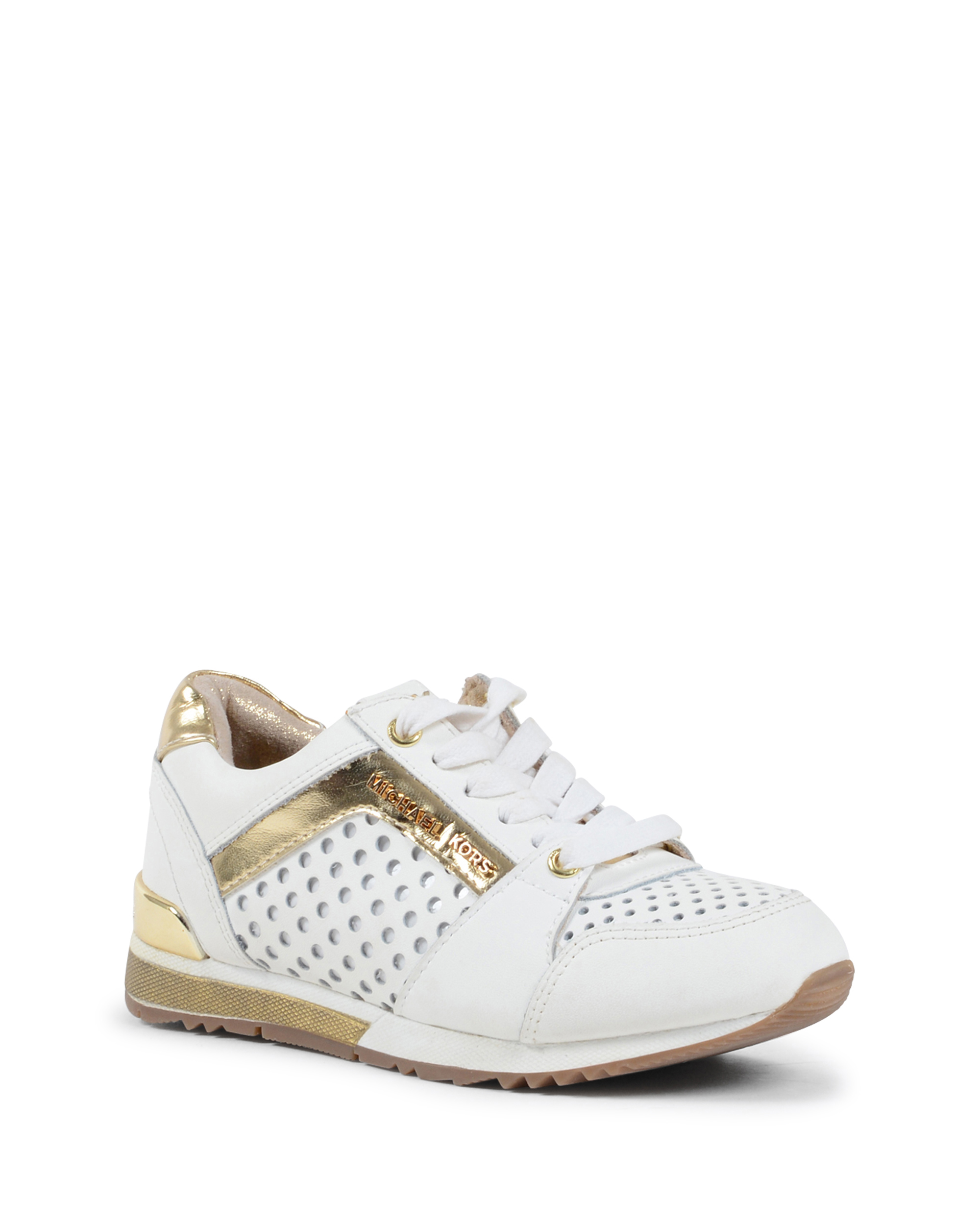 Zapatillas Michael Kors para niña blancas ZIA ALLIE SAY ORO BLANCO