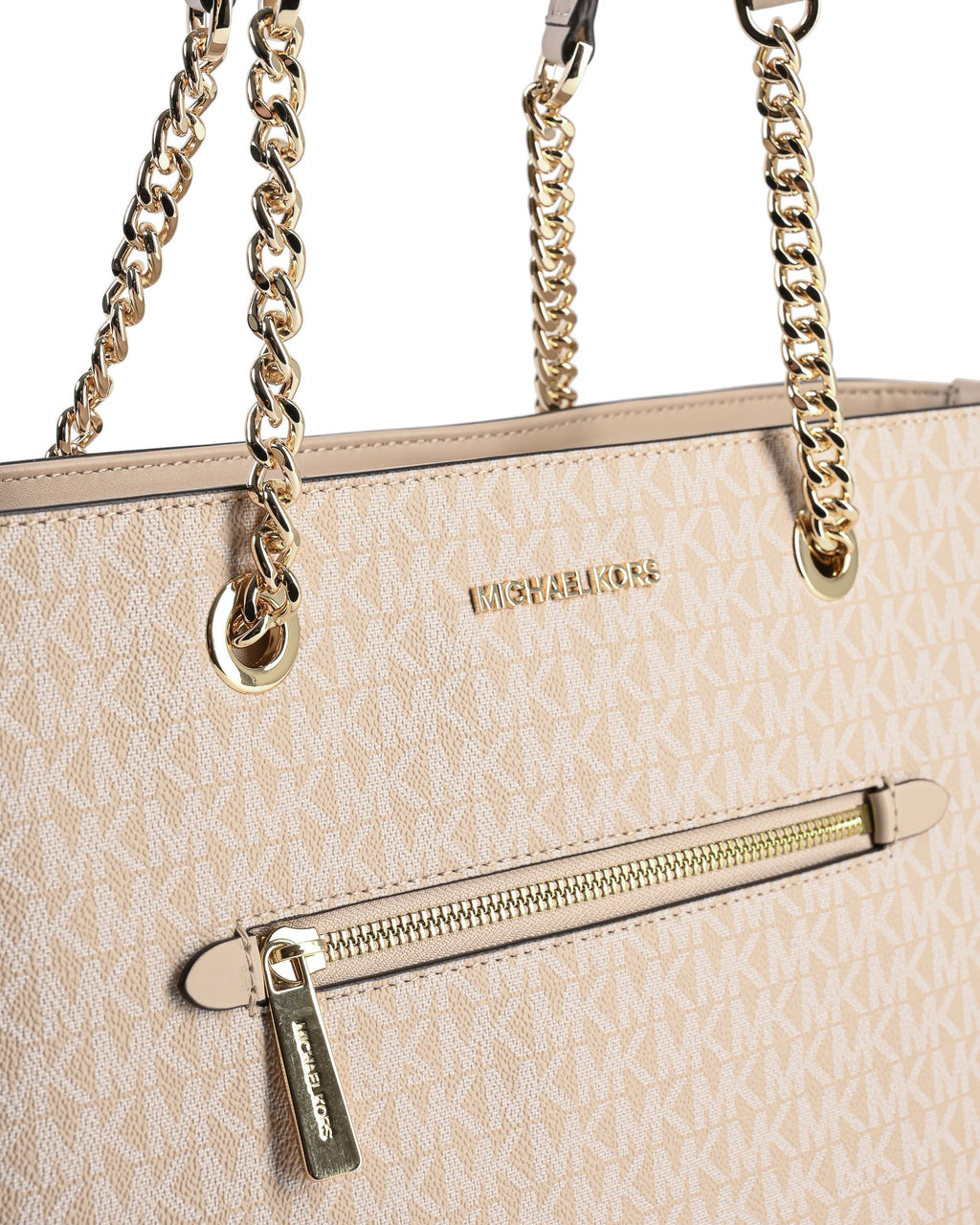 Bolso tote mediano con cadena y cremallera delantera de Michael Kors 35R3GTTT2V BUFF