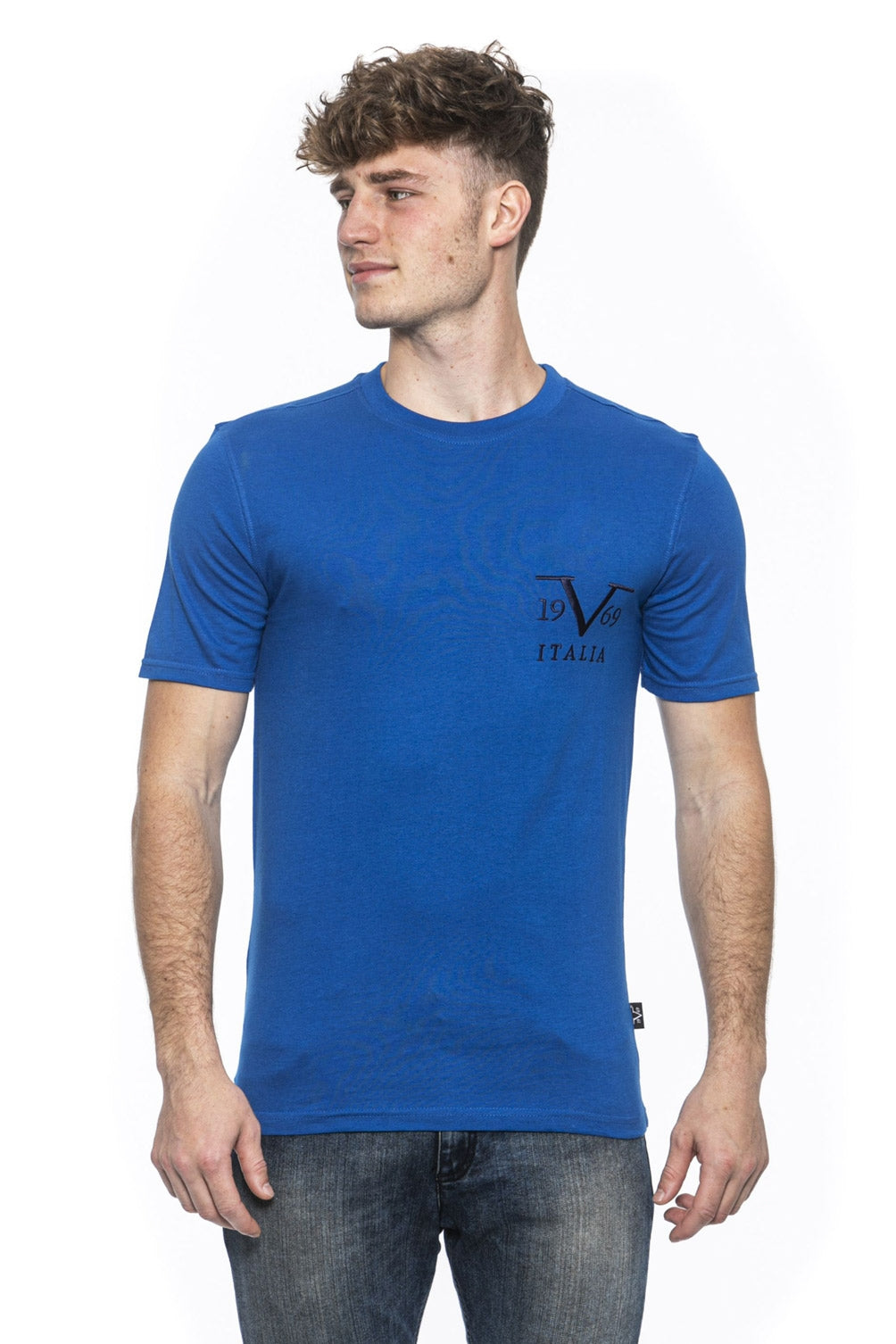 19V69 Italia Camiseta para hombre Azul TROY AZUL REAL