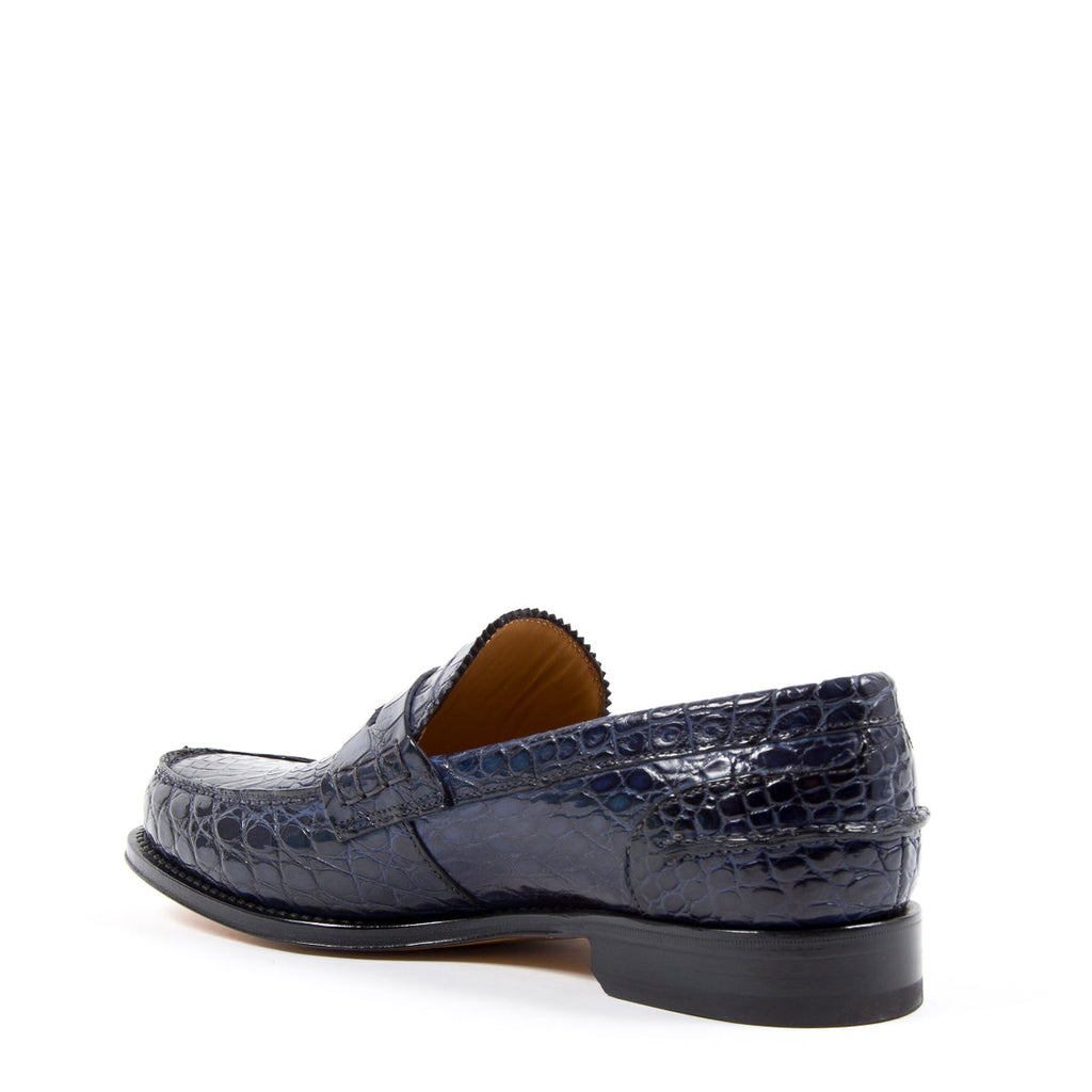 Mocasín de piel de cocodrilo de lujo