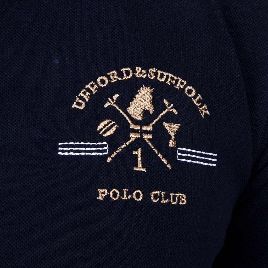 Polo Ufford & Suffolk Polo Club para hombre, manga corta, US025, azul marino