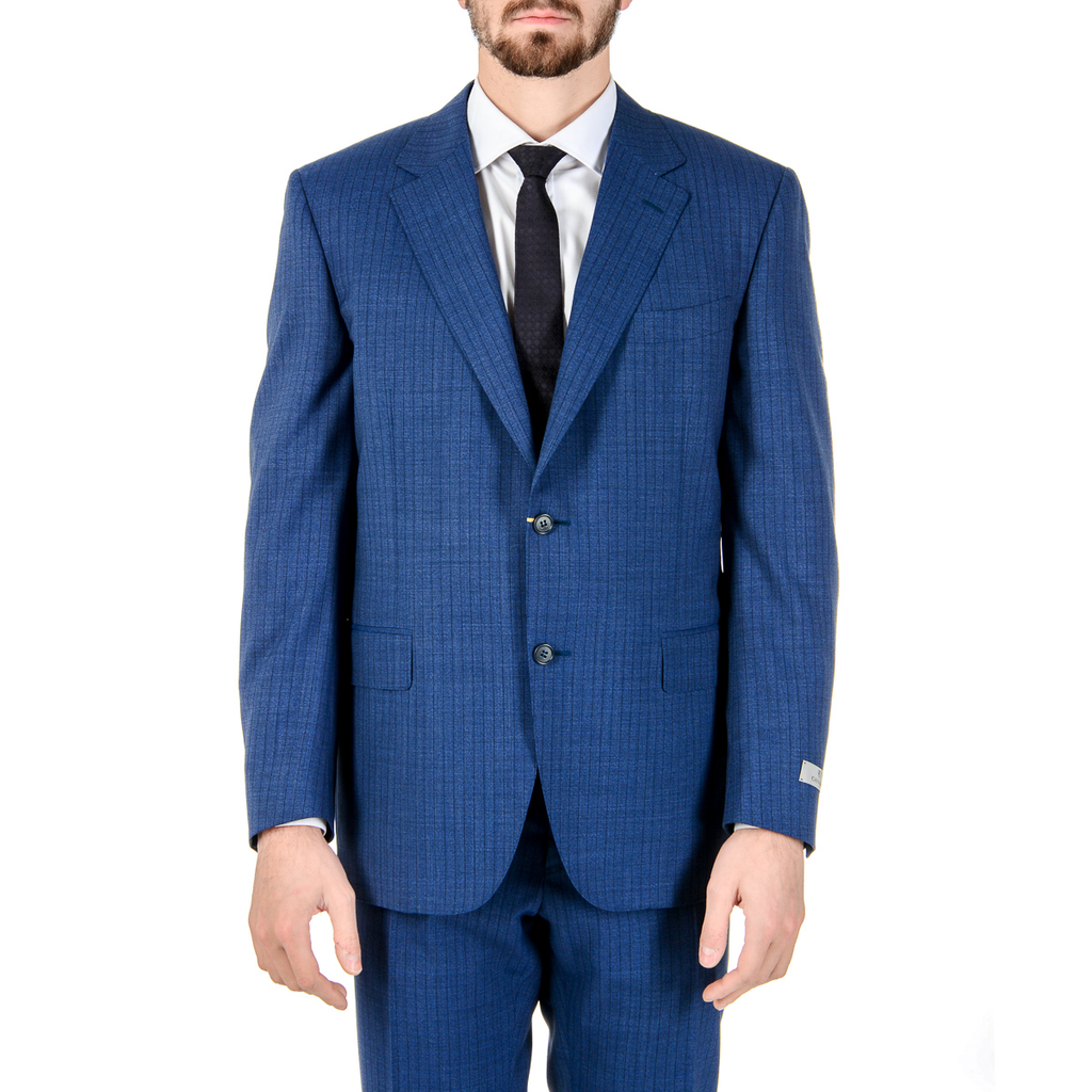 Canali Mens Suit Long Sleeves Blue